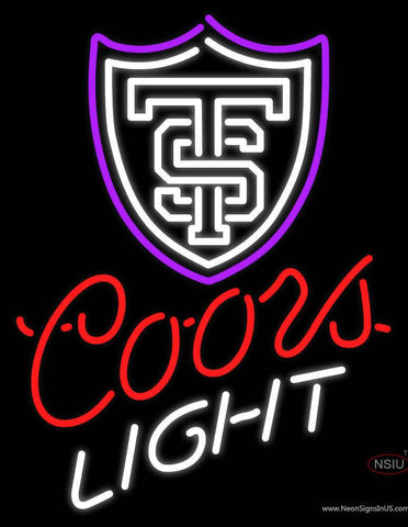 Custom St Thomas Tommies And Coors Light Logo Real Neon Glass Tube Neon Sign