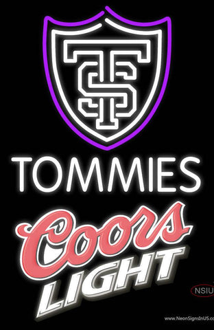 Custom St Thomas Tommies And Coors Light Logo Real Neon Glass Tube Neon Sign