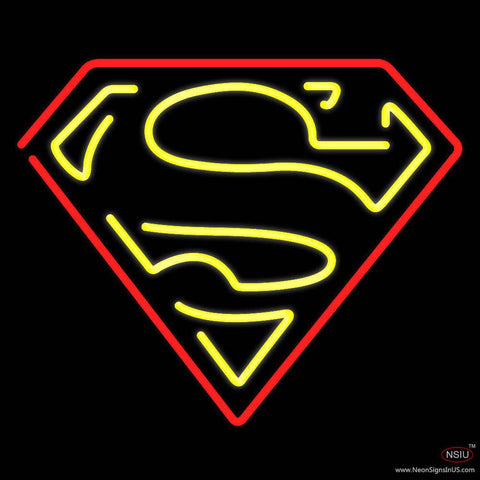 Custom Superman Logo Real Neon Glass Tube Neon Sign