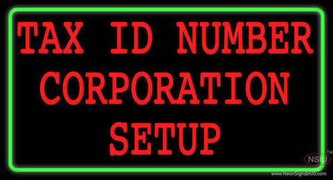 Custom Tax Id Number Corporation Setup Real Neon Glass Tube Neon Sign 