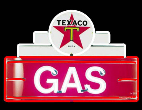 Texaco Logo Gas Neon Sign