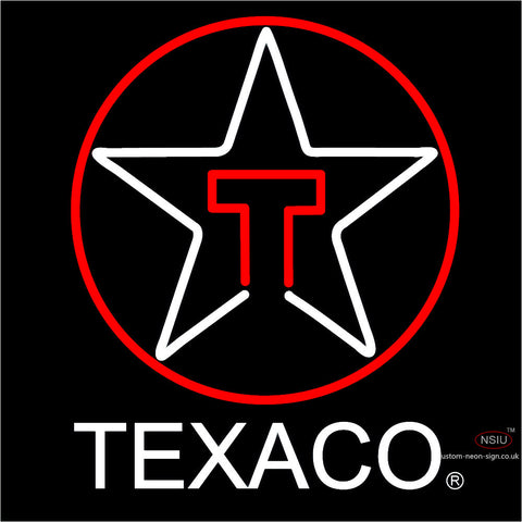 Texaco Logo Neon Sign  