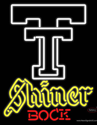 Custom Texas Tech Shiner Bock Real Neon Glass Tube Neon Sign