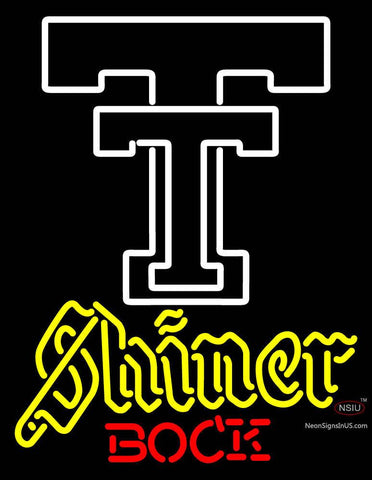 Custom Texas Tech Shiner Bock Neon Sign 