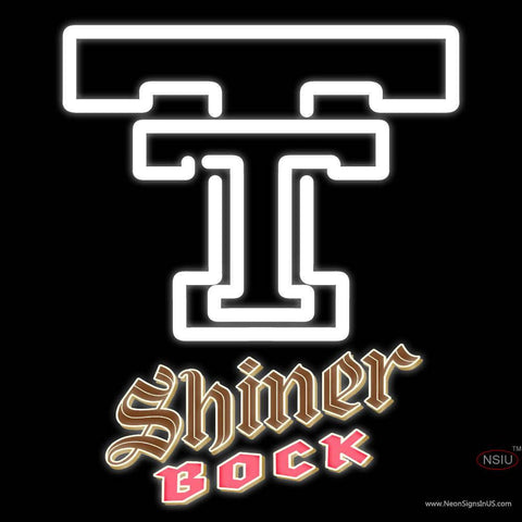 Custom Texas Tech Shiner Bock Real Neon Glass Tube Neon Sign
