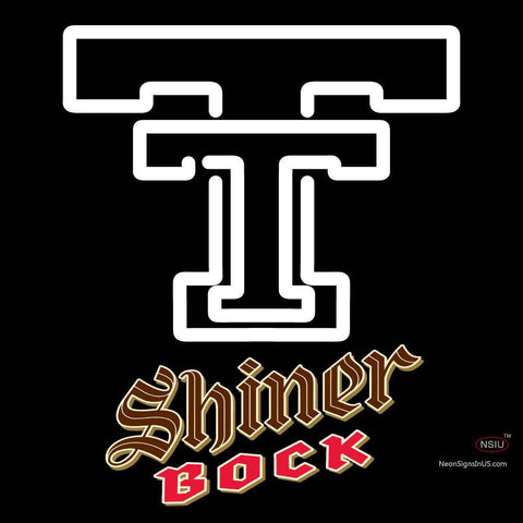 Custom Texas Tech Shiner Bock Neon Sign 