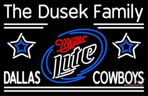 Custom The Dusek Family Dallas Cowboys Neon Sign  