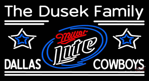 Custom The Dusek Family Dallas Cowboys Neon Sign  