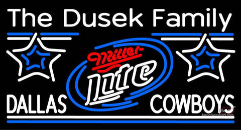 Custom The Dusek Family Dallas Cowboys Neon Sign  