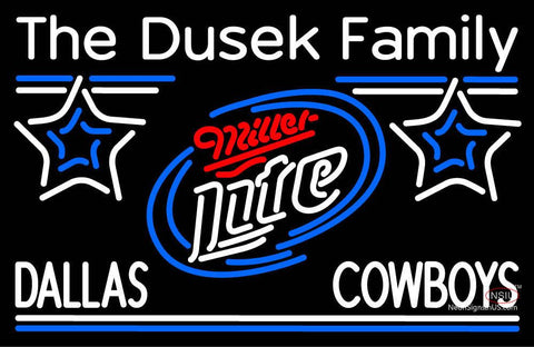 Custom The Dusek Family Dallas Cowboys Neon Sign  