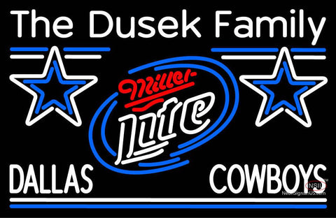 Custom The Dusek Family Dallas Cowboys Neon Sign  