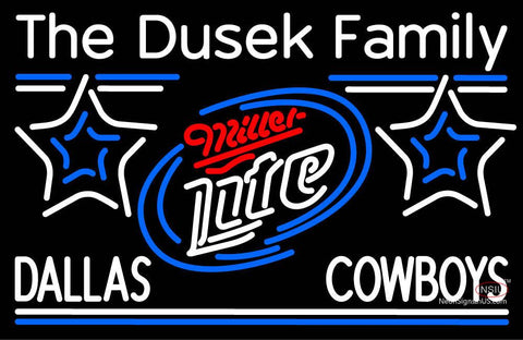 Custom The Dusek Family Dallas Cowboys Neon Sign  