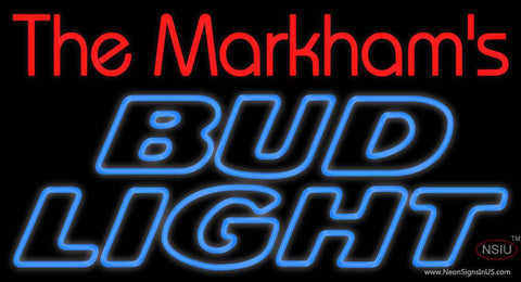 Custom The Markhams With Bud Light Real Neon Glass Tube Neon Sign