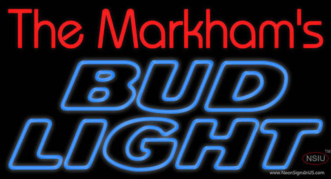 Custom The Markhams With Bud Light Real Neon Glass Tube Neon Sign 