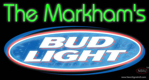 Custom The Markhams With Bud Light Real Neon Glass Tube Neon Sign 