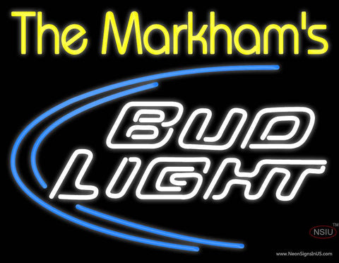 Custom The Markhams With Bud Light Real Neon Glass Tube Neon Sign