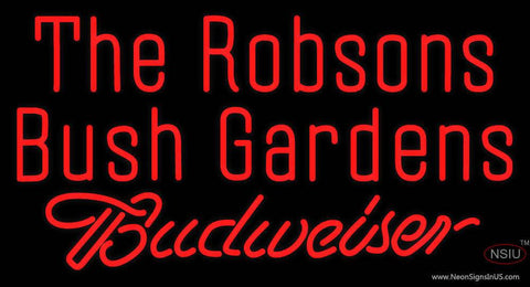 Custom The Robsons Bush Gardens Budweiser Real Neon Glass Tube Neon Sign