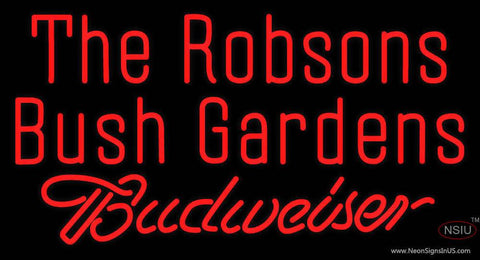 Custom The Robsons Bush Gardens Budweiser Real Neon Glass Tube Neon Sign 