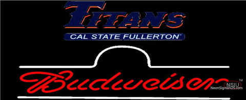 Custom Titans Cal State Fullerton With Budweiser Neon Sign 