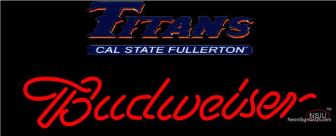 Custom Titans Cal State Fullerton With Budweiser Neon Sign 