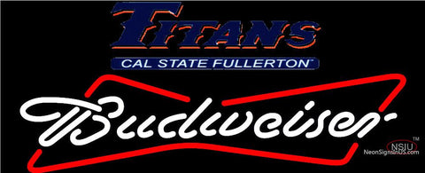 Custom Titans Cal State Fullerton With Budweiser Neon Sign 