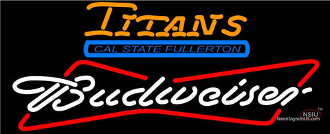 Custom Titans Cal State Fullerton With Budweiser Neon Sign 