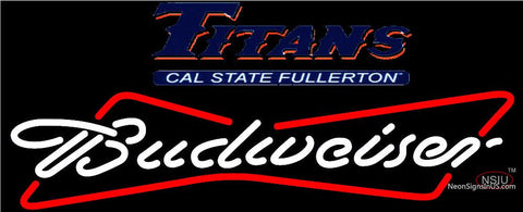 Custom Titans Cal State Fullerton With Budweiser Neon Sign