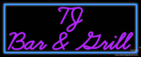 Custom Tj Bar And Grill Real Neon Glass Tube Neon Sign 