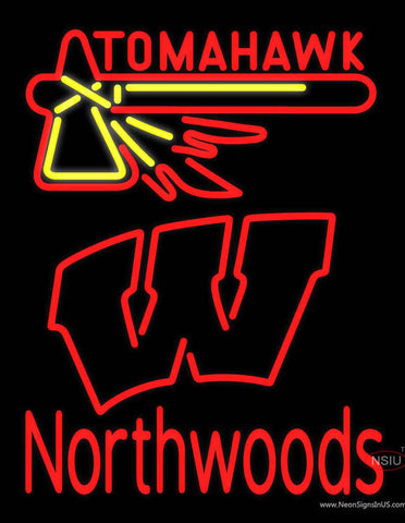 Custom Tomahawk Wisconsin Northwoods Logo Real Neon Glass Tube Neon Sign