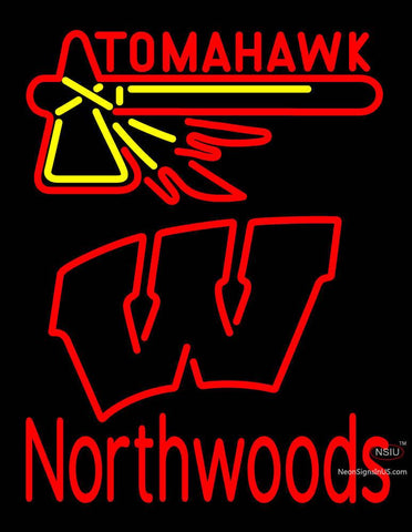 Custom Tomahawk Wisconsin Northwoods Logo Neon Sign 