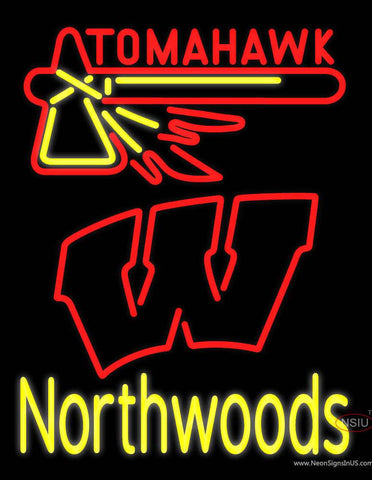 Custom Tomahawk Wisconsin Northwoods Logo Real Neon Glass Tube Neon Sign