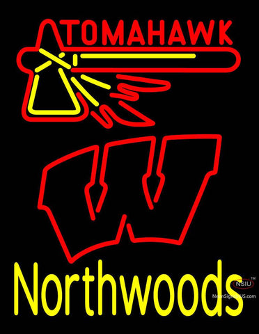 Custom Tomahawk Wisconsin Northwoods Logo Neon Sign 