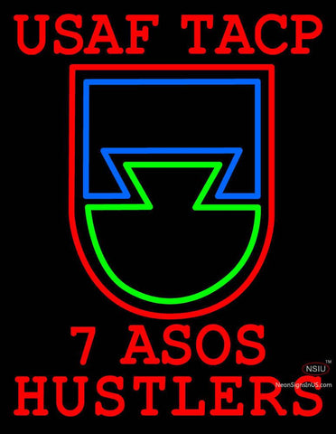 Custom Usaf Tacp 7 Asos Hustlers Neon Sign  