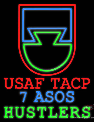 Custom Usaf Tacp 7 Asos Hustlers Real Neon Glass Tube Neon Sign