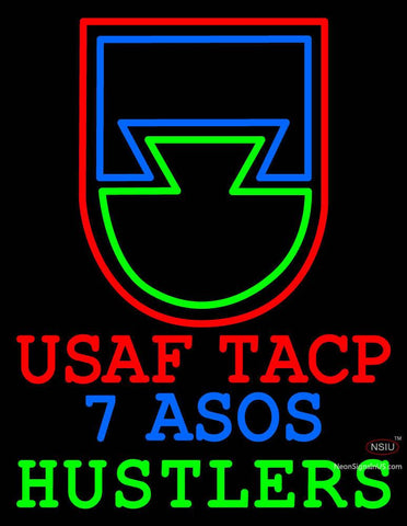 Custom Usaf Tacp 7 Asos Hustlers Neon Sign  