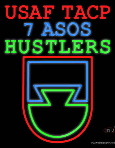 Custom Usaf Tacp 7 Asos Hustlers Real Neon Glass Tube Neon Sign 