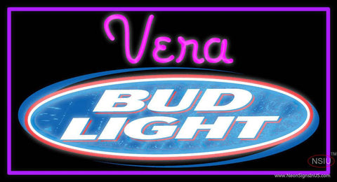 Custom Vera Bud Light Real Neon Glass Tube Neon Sign