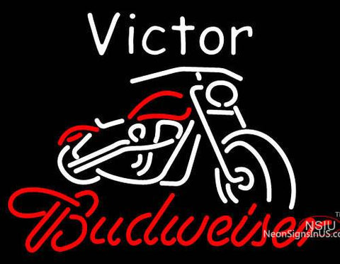 Custom Victor Budweiser Neon Sign  