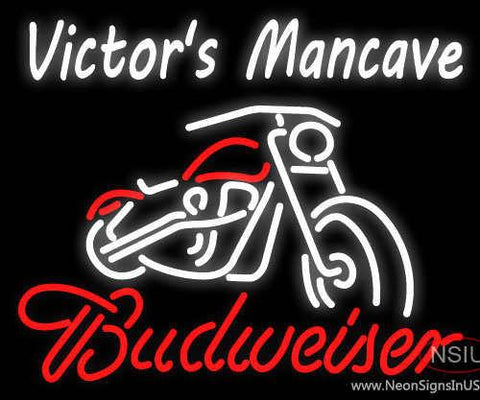 Custom Victor Budweiser Real Neon Glass Tube Neon Sign 