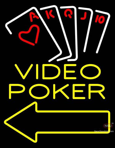 Custom Video Poker Neon Sign  