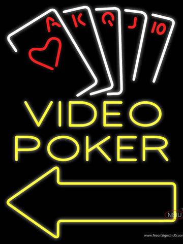 Custom Video Poker Real Neon Glass Tube Neon Sign