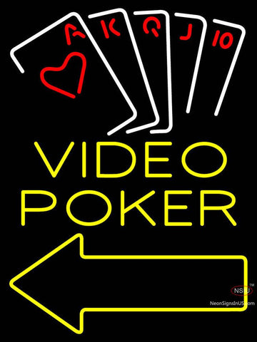 Custom Video Poker Neon Sign  