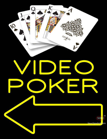Custom Video Poker Neon Sign   