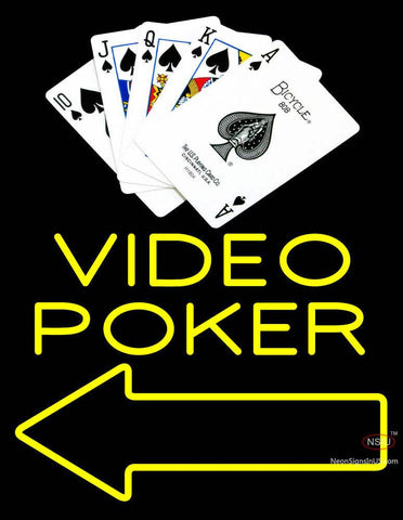 Custom Video Poker Neon Sign  