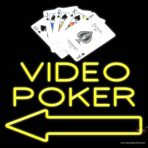 Custom Video Poker Real Neon Glass Tube Neon Sign 