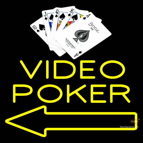 Custom Video Poker Neon Sign  