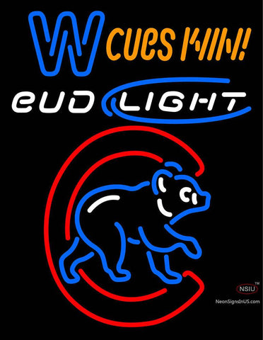 Custom W Cues Win Bud Light Logo Neon Sign  