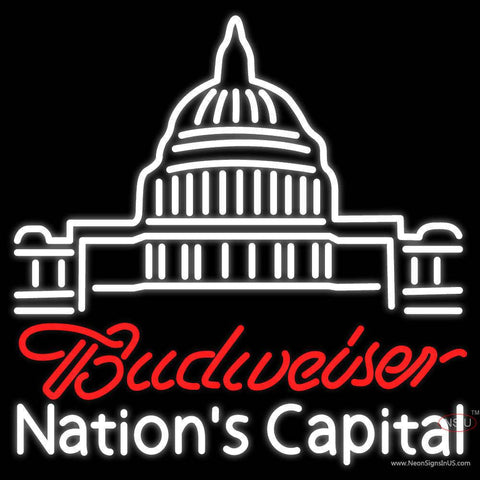 Custom Washington Dc Dudweiser Nations Capital Real Neon Glass Tube Neon Sign