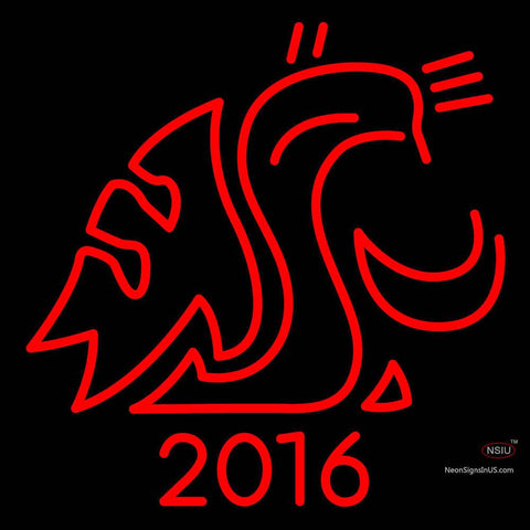 Custom Washington State Cougars Alternate  Logo Neon Sign  