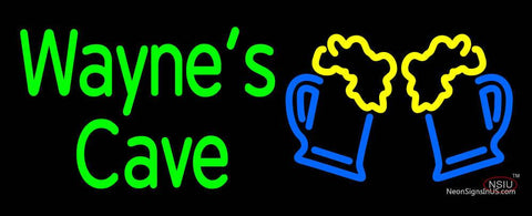 Custom Waynes Cave With Beer Mug Neon Sign  